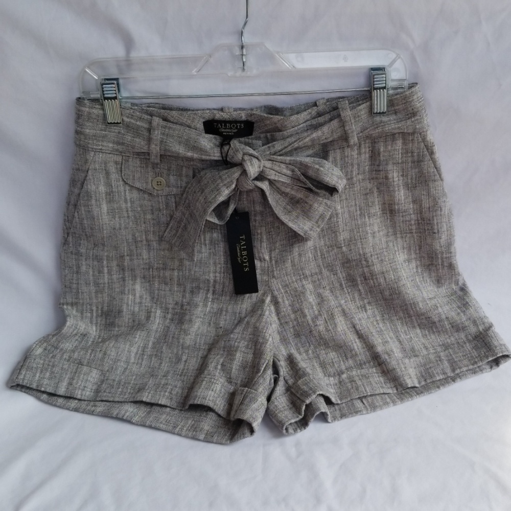 NWT TALBOTS Petites Gray Shorts Size 10P